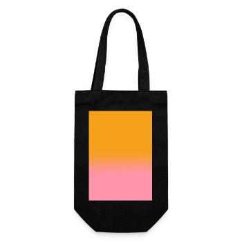 Gradient - orange pink customizable - Gift Bag for Bottles - black - Front