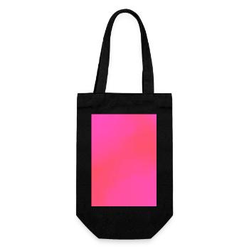 Gradient - pink rot personalisierbar - Geschenkbeutel für Flaschen - Schwarz - Vorne