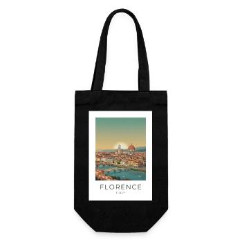 Dusk over Florence Cathedral - Gift Bag for Bottles - black - Front