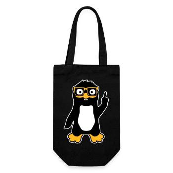 Penguin Geek Lunettes Index Lus Arrogant - Sac à bouteille - noir - Devant