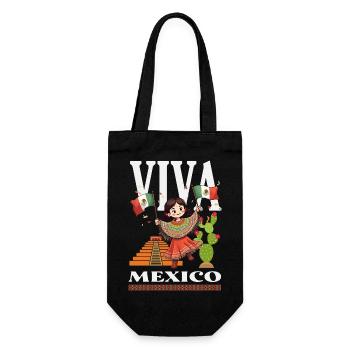Mexiko Stolz & Heimat Mexikaner Mexico Flagge - Geschenkbeutel für Flaschen - Schwarz - Vorne