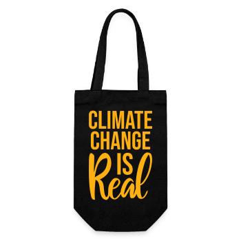 Le changement climatique est la véritable science du changement climatique - Sac à bouteille - noir - Devant