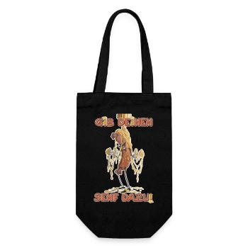 Add your two cents - Gift Bag for Bottles - black - Front