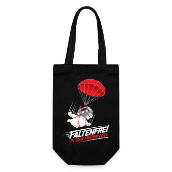 Fallschirm Bügeln Extremsport - Geschenkbeutel für Flaschen - Schwarz - Vorne