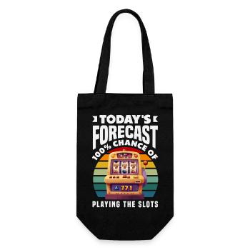 Prediction Chance of Slot Machine Casino Gamblers - Gift Bag for Bottles - black - Front