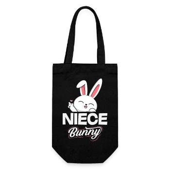 Frohe Ostern Süßer Osterhase Eiersuche Ostereier - Geschenkbeutel für Flaschen - Schwarz - Vorne