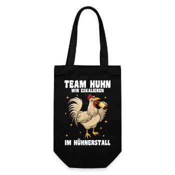 Hühnerflüsterer Huhn Hühnerhalter Hühner - Geschenkbeutel für Flaschen - Schwarz - Vorne