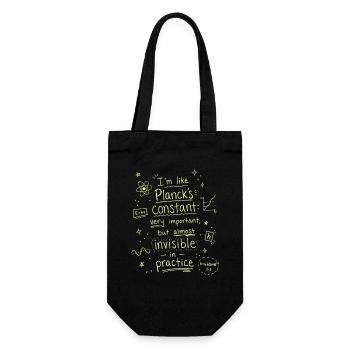 Planck constant: important and invisible - Gift Bag for Bottles - black - Front