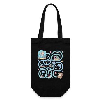 Mermaid Treasure Adventure Interactive Maze - Gift Bag for Bottles - black - Front