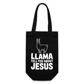 Llama Tell You About Jesus - Gift Bag for Bottles - black - Front