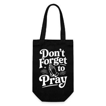 Don't Forget To Pray - Gift Bag for Bottles - black - Front