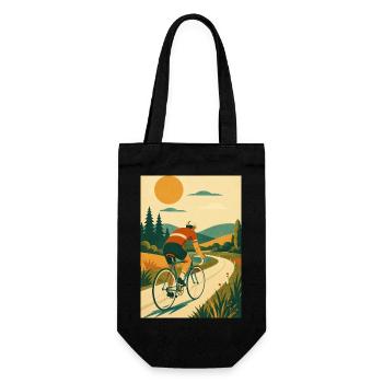 Die Fahrt – Goldener Pfad - Geschenkbeutel für Flaschen - Schwarz - Vorne