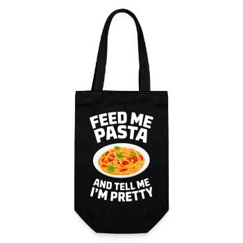 Pasta Spaghetti Noodles Gifts - Gift Bag for Bottles - black - Front