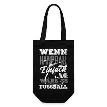 Handball Handballer Handball Trainer Fan Geschenk - Geschenkbeutel für Flaschen - Schwarz - Vorne
