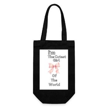 The Sweetest Girl in the World - Gift Bag for Bottles - black - Front