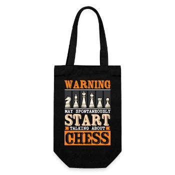 Chess Chess Player Chessboard - Gift Bag for Bottles - black - Front
