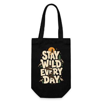Outdoor Adventure - Stay Wild Everyday - Gift Bag for Bottles - black - Front