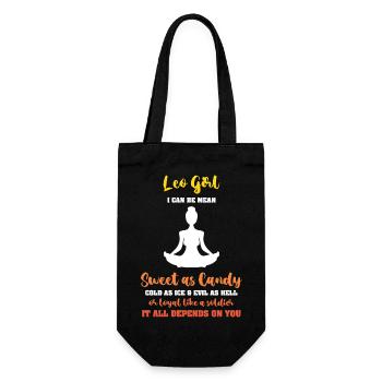 Zodiac sign Leo - Gift Bag for Bottles - black - Front