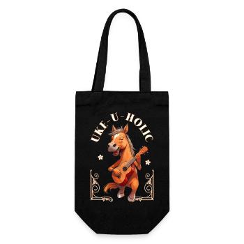 Uke-u-holic Horse - Gift Bag for Bottles - black - Front