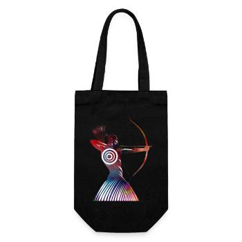 Archer bouclier coloré - Sac à bouteille - noir - Devant