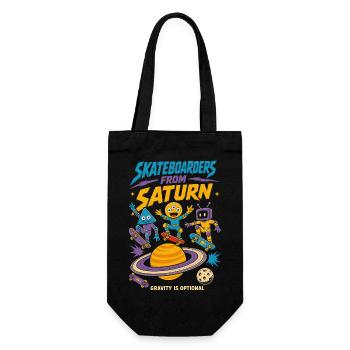 Skateboarders from Saturn - Gift Bag for Bottles - black - Front