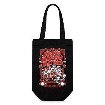 Masked Mayhem Wrestling Chaos - Gift Bag for Bottles - black - Front
