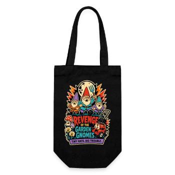 Revenge of the Garden Gnomes - Geschenkbeutel für Flaschen - Schwarz - Vorne