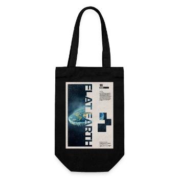 Flacherde-Theorie Moderne Kunst - Geschenkbeutel für Flaschen - Schwarz - Vorne