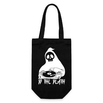 Death Disc Jockey (Weiß) - Geschenkbeutel für Flaschen - Schwarz - Vorne