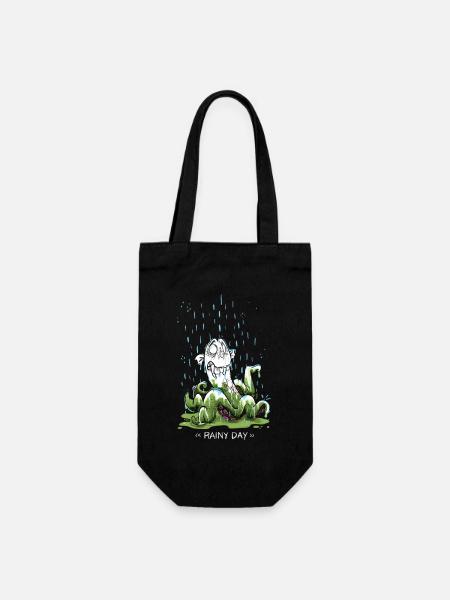 Regen Monster - Geschenkbeutel für Flaschen - Schwarz