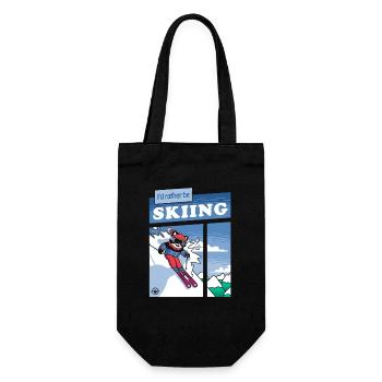 Tuxedo Cat Abfahrtsski-Comic - Geschenkbeutel für Flaschen - Schwarz - Vorne