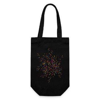 Confetti Mardi Gras Carnival Costume New Years Eve colorful - Gift Bag for Bottles - black - Front