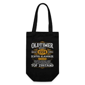 Oldtimer Baujahr 1994 Jahrgang Geburtstag Geschenk - Geschenkbeutel für Flaschen - Schwarz - Vorne