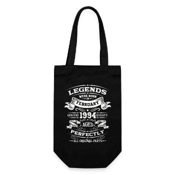 30. Geburtstag Original Februar Jahrgang 1994 - Geschenkbeutel für Flaschen - Schwarz - Vorne