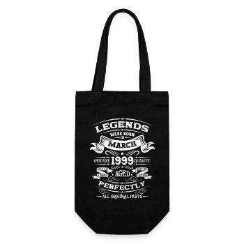 25th Birthday Legendary since March 1999 - Gift Bag for Bottles - black - Front