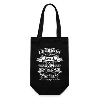 20. Geburtstag Mann Legende April Jahrgang 2004 - Geschenkbeutel für Flaschen - Schwarz - Vorne
