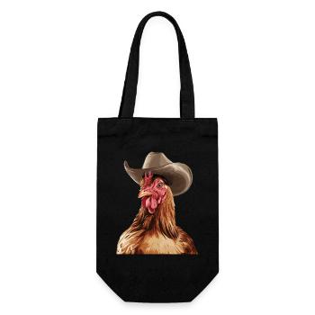 Cowboy chicken - Gift Bag for Bottles - black - Front
