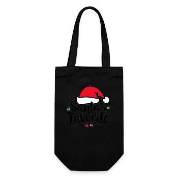 Santa's Favorite Santa Hat - Gift Bag for Bottles - black - Front