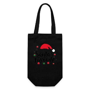 Santa's Favorite Santa Hat - Gift Bag for Bottles - black - Front