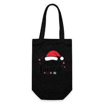 Santa's Favorite Santa Hat - Gift Bag for Bottles - black - Front
