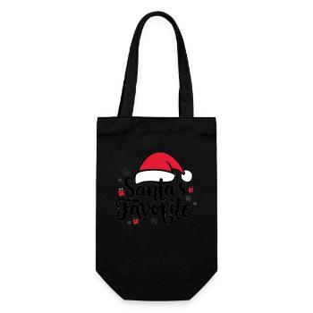 Santa's Favorite Santa Hat - Gift Bag for Bottles - black - Front