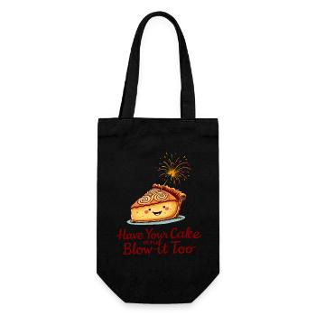 Tarte aux pommes sucrée - Sac à bouteille - noir - Devant