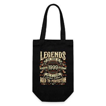 Vintage Born 1999 Legends Vintage Birthday - Gift Bag for Bottles - black - Front