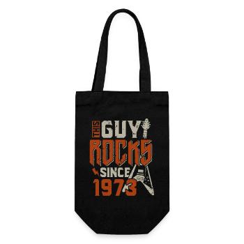 Dieser Kerl rockt seit 1973 Jahrgang Geburtstag - Geschenkbeutel für Flaschen - Schwarz - Vorne