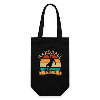 Handball Spieler Handball, Werfen, Training - Geschenkbeutel für Flaschen - Schwarz - Vorne