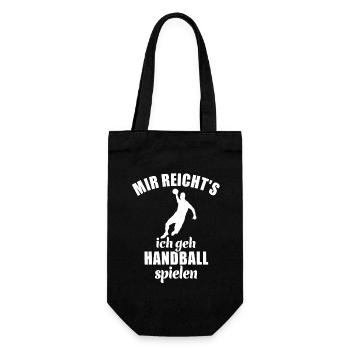 Mir reicht's ich geh Handball spielen - Geschenkbeutel für Flaschen - Schwarz - Vorne
