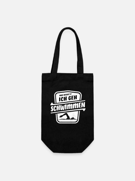 Mir reicht's ich geh schwimmen - Kraul Stil - Geschenkbeutel für Flaschen - Schwarz