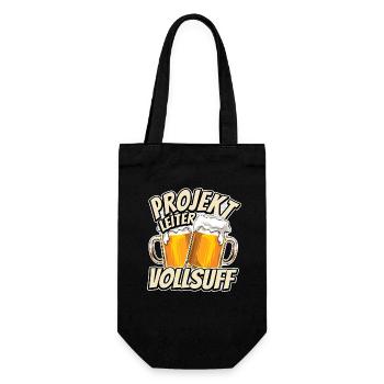 Projektleiter Vollsuff - Biertrinker - Männertag - Geschenkbeutel für Flaschen - Schwarz - Vorne