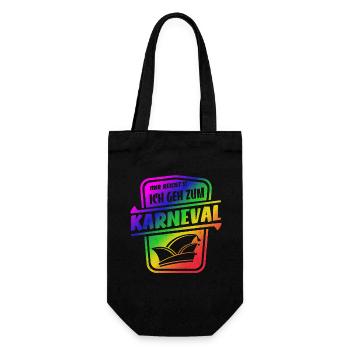 Mir reicht's ich geh zum Karneval - Fasching - Geschenkbeutel für Flaschen - Schwarz - Vorne