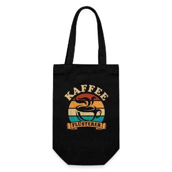 Kaffee Flüsterer - Kaffee trinken - Kaffeduft - Geschenkbeutel für Flaschen - Schwarz - Vorne